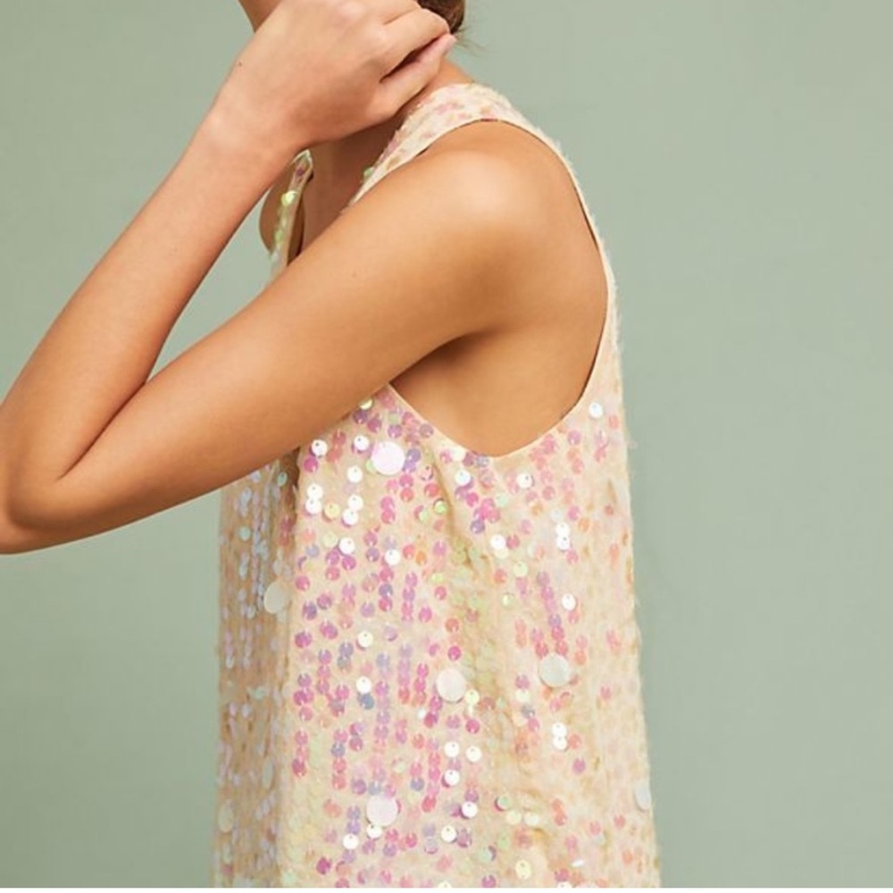 Moulinette Soeurs Sequin V Neck Swing Blouse